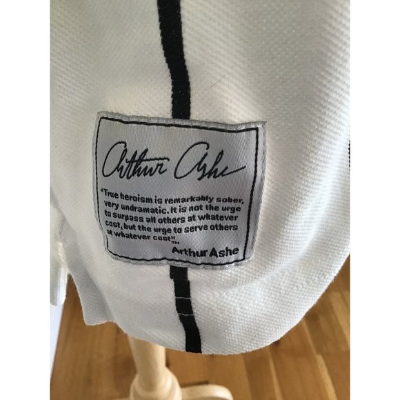 ARTHUR ASHE 1975 TENNIS BLACK WHITE CHECK POLO MEN’S SIZE XXL NEW - Picture 3 of 5